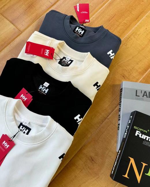 F032320春秋新款纯棉螺纹拼接面料落肩时尚圆领长袖卫衣 商品图9