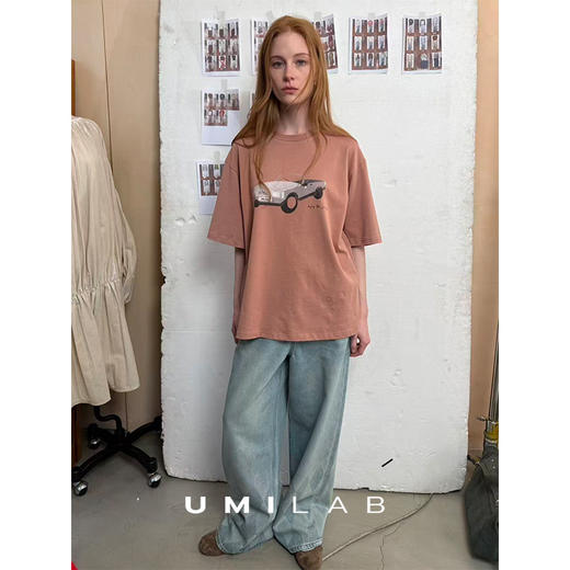 UMILAB｜倒影*重工烧花原创菱格纹VTG洗水 轻薄春夏牛仔裤OP1328V 商品图3