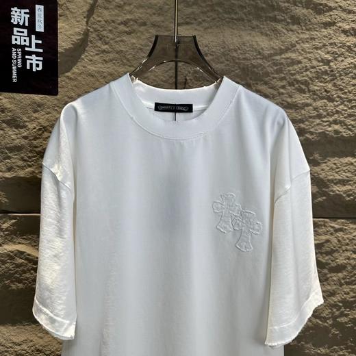 F032326夏季新款时尚百搭男女同款刺绣压花工艺休闲短袖T恤 商品图10