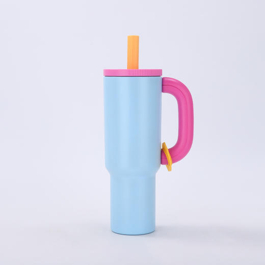 【多巴胺❗️大容量】多巴胺大容量保温杯40oz高颜值不锈钢冰霸杯便携式手柄汽车杯。ya 商品图1