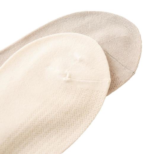 【望海竹手工对目桑蚕丝】男女商务袜 夏季中筒纯色超薄透气冰感袜 商品图4