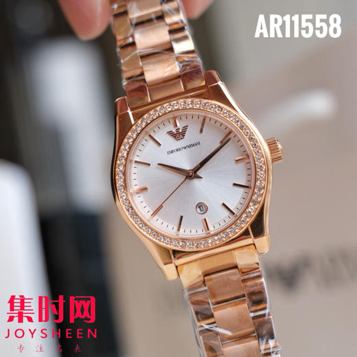原单阿玛尼AR11558 女士腕表｜表径32mm 镶钻圆表 商品图0