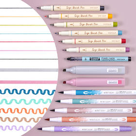 点石制笔AZ花体彩色笔 | 书写流畅、适合日常记录&创意设计、彰显独特风格与专业质感