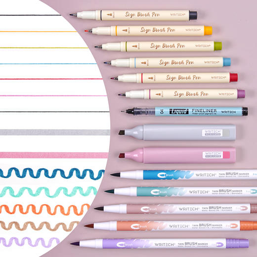 点石制笔AZ花体彩色笔 | 书写流畅、适合日常记录&创意设计、彰显独特风格与专业质感 商品图0