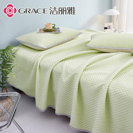 洁丽雅 D凉感丝豆豆摩凉席三件套-抹茶绿CP948B 商品图5