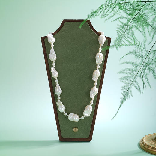 子佩集【幻涡珠华】银S925珍珠惜王妃项链【BLKXL003】2.5-5.5mm小珠14-18mm巴洛克珠2601 商品图0