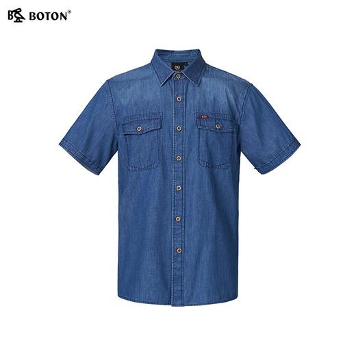 波顿夏季男士工装蓝牛仔短袖｜硬挺有型，夏日相伴MS099225 商品图5
