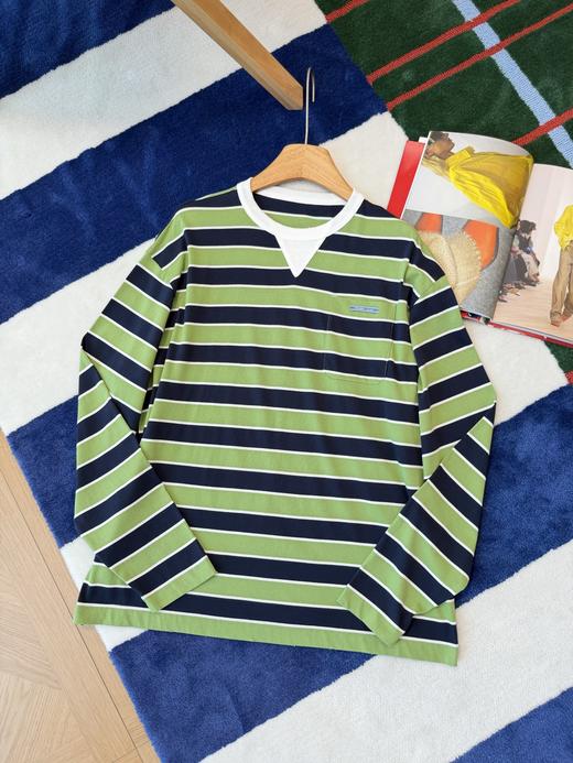 普拉达 26新款 复古条纹党本命款短袖T恤 商品图10