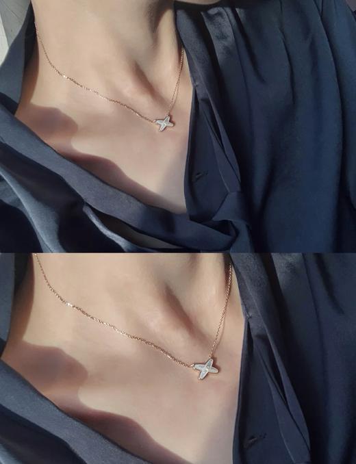 Chaumet尚美Liens结缘系列交叉单钻项链，原版定制超精工 商品图4