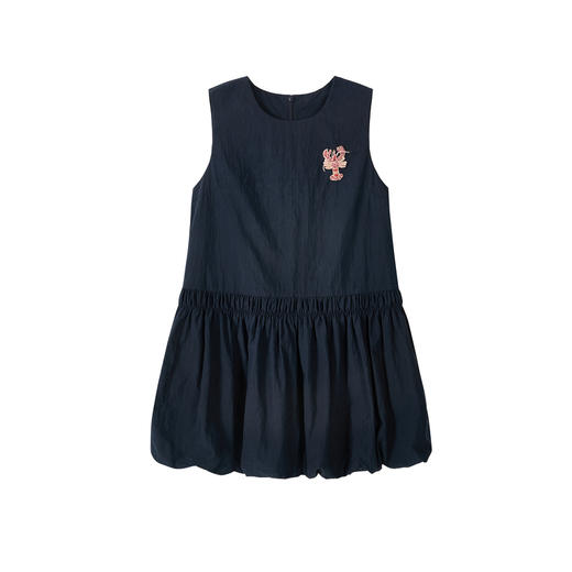 谜底连衣裙无袖2026年夏季新品泡泡下摆可爱俏皮章仔女262ML0512 商品图4