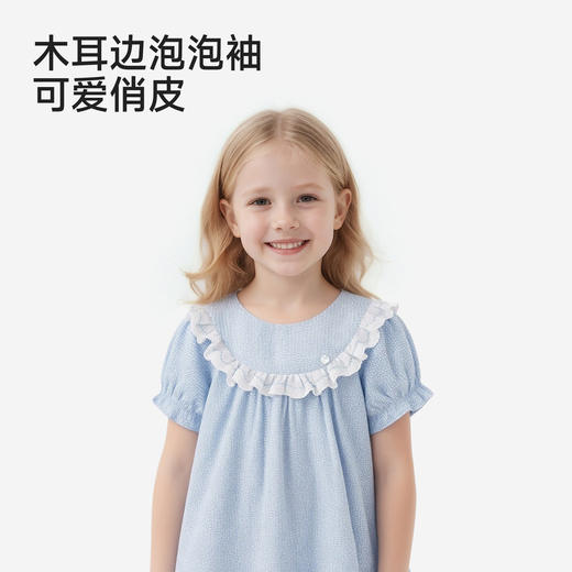 【商场同款】英氏女童连衣裙夏新款短袖纯棉裙子儿童甜美公主裙 商品图4
