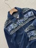 F032309新款男士复古风格海鸥印花拼接牛仔面料夹克外套 商品缩略图6