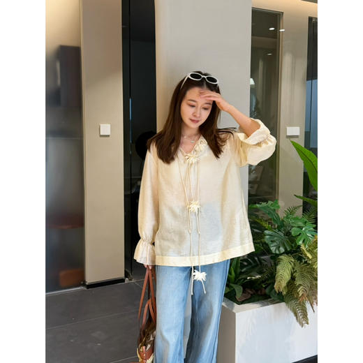 2603404    独家“绝美芍药” 春天宽松衬衫 法式浪漫 商品图4