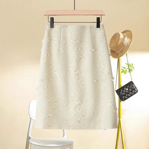 丁摩 熟女风提花半身裙女春夏新款高腰显瘦A字裙百搭半裙子 6ZF-7169 商品图1