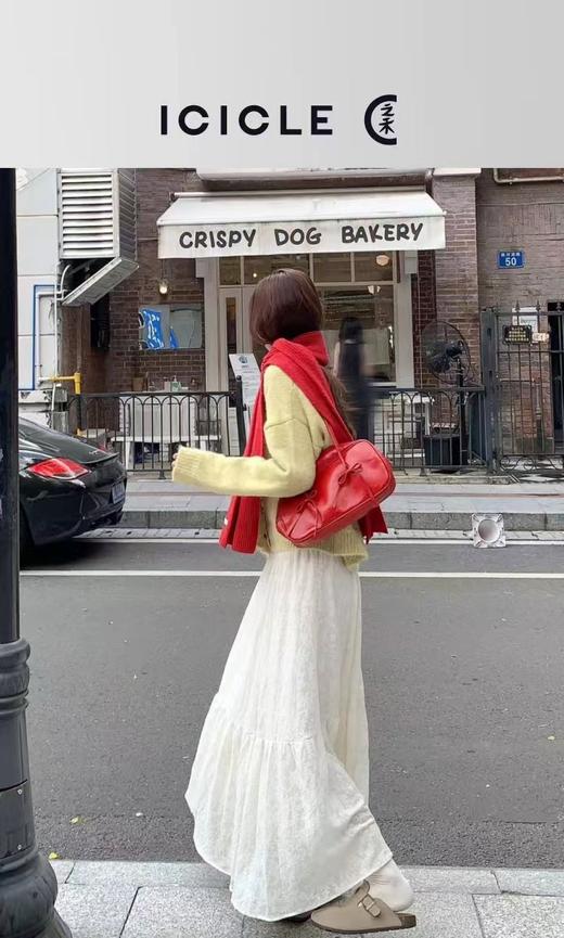 F032363春夏新款温柔法式蕾丝提花宽松a字半身裙蛋糕裙 商品图5