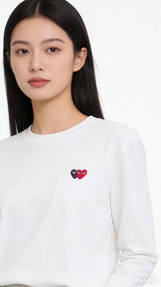 F032369磨毛长T简约日系通勤风百搭基础款圆领T恤上衣 商品图3