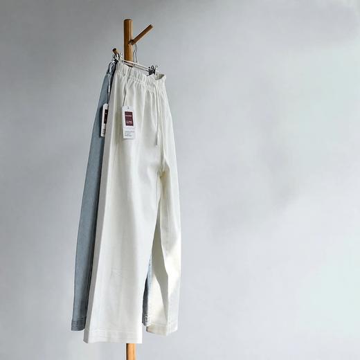 丁摩 【白色牛仔裤】女装新春夏纯棉白色牛仔阔腿弯刀长腿休闲裤子女6ZF-C052 商品图3