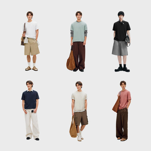 商场同款|森马短袖T恤男夏季纯色圆领针织衫2026新款舒适百搭上衣 商品图4