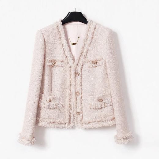 丁摩 法式浪漫粉色小香风外套气质名媛上衣6ZF-25108 商品图0