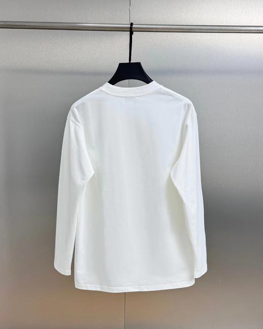 F032351徽标做旧商务风刺绣LOGO圆领舒服柔软长袖T恤 商品图8