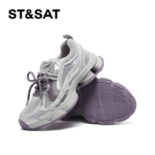 星期六26春新款复古运动潮流厚底老爹鞋SSE1112025 商品图6