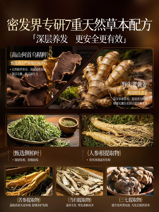 蔓浓乌发育发液 100ml#生发液防脱育发液增发密发养发侧柏叶生姜激活毛囊头发生长液精华 商品图3