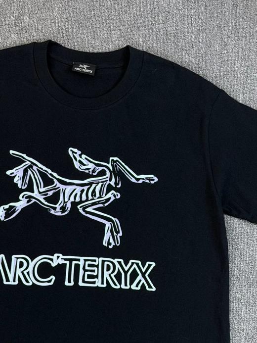 F032348黑白双色可选骨骼印花短袖男女同款机能风休闲T恤 商品图5