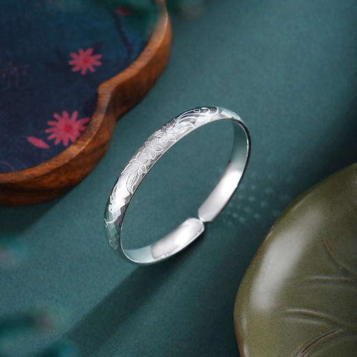 子佩集【岁月生香】银S999手镯【YHSZ0140】三朵花2601 商品图1