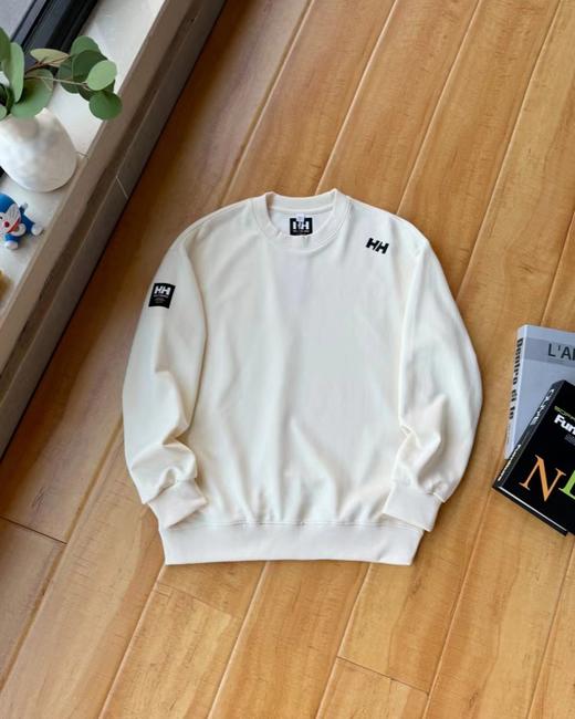 F032320春秋新款纯棉螺纹拼接面料落肩时尚圆领长袖卫衣 商品图7