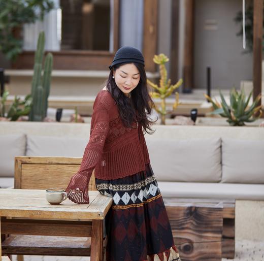 【林栖设计小店】手工系带|多色镂空肌理2026夏新款毛织外套针织两件套1962165 商品图6