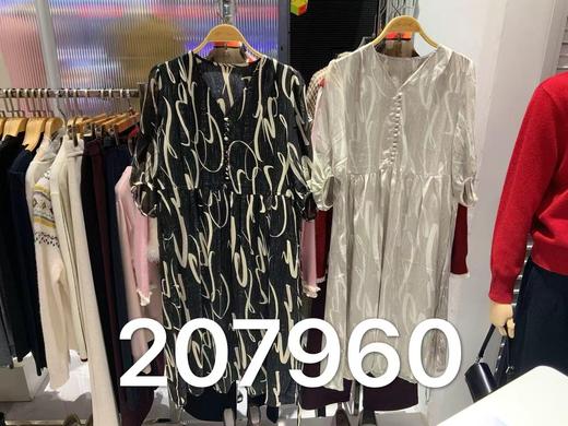 女装26春夏新品V领纽扣中袖连衣裙2217-207960 商品图0