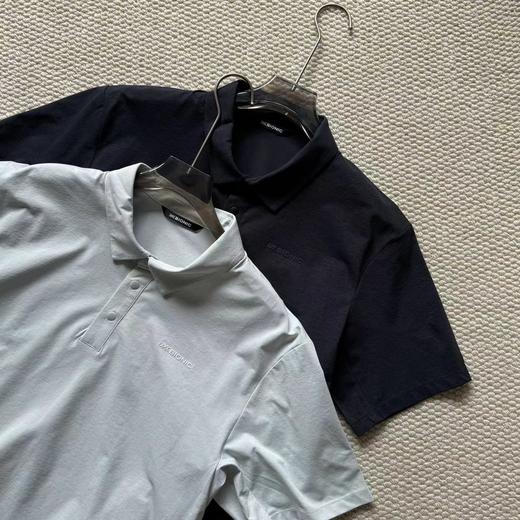 F032377一片式剪裁棉感小珠地速干POLO衫短袖T恤 商品图5