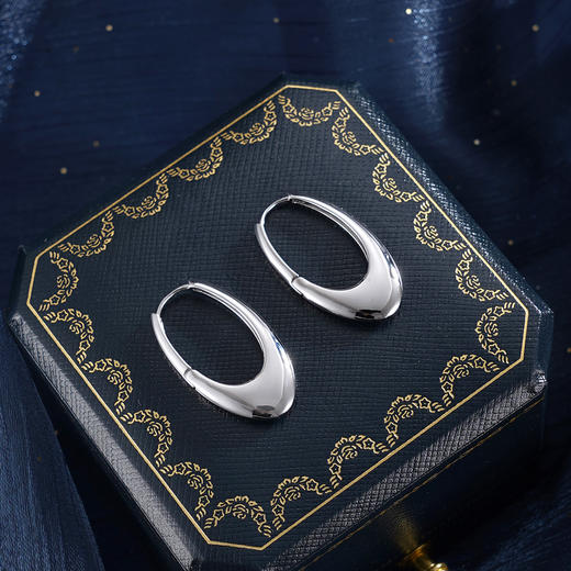 子佩集【时光漫溯】银S925耳环【FYE-1472】时尚扣环圆圈2601 商品图0