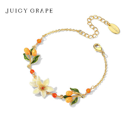 【焕新季】Juicy Grape原创甜美ins小众设计白色橙花小金桔法式森系手链女 商品图1