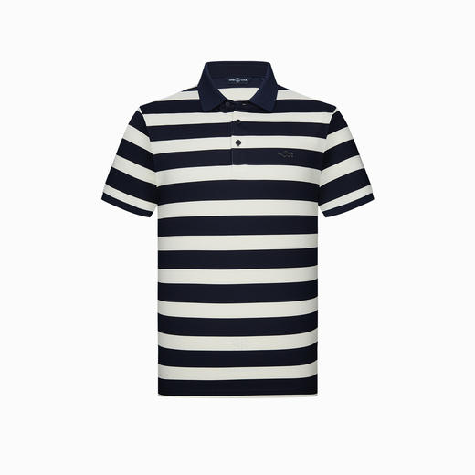 【桑蚕丝】德鲨男装短袖条纹POLO衫2026夏新款撞色休闲翻领T恤男 商品图4