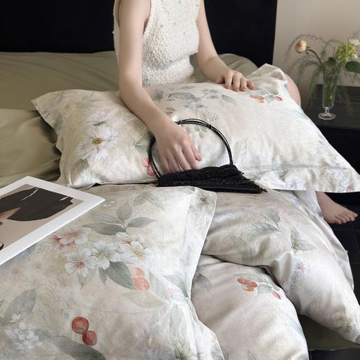 【品牌直发】加倍生活 60支兰精天丝数码印花四件套-细雨润青系列 2色可选 商品图2