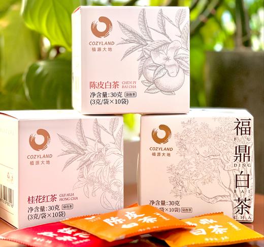 混合优惠装三盒 共30袋 「福鼎白茶+陈皮白茶+桂花红茶」 一盏好茶 便携 商品图0