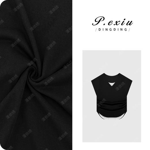 03-4潘依绣丁丁宠粉【叠穿搭档】人丝拉链假两件收腰塌肩T恤WH00307 商品图0