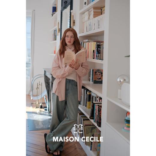 MC两色|高支全棉舒适优雅设计感兔耳朵廓形衬衫MAISON CECILE 商品图1