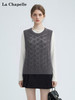 天猫同步【叠搭神器！】拉夏贝尔/La Chapelle INS风！舒适有型韩系圆领镂空针织马甲百搭坎肩叠穿背心 商品缩略图0