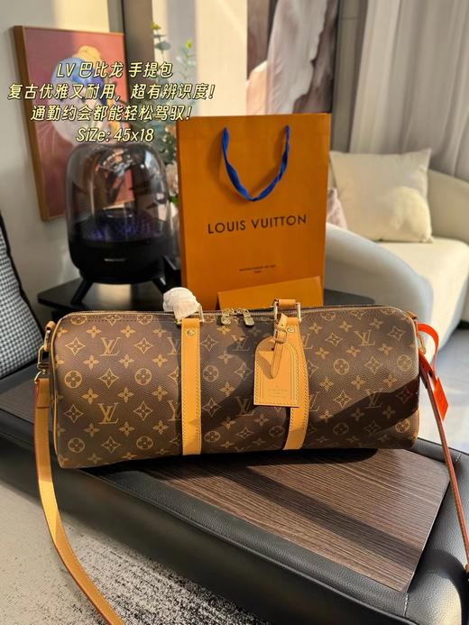 F032357老花帆布大号旅行袋手提斜挎单肩手提包 商品图1