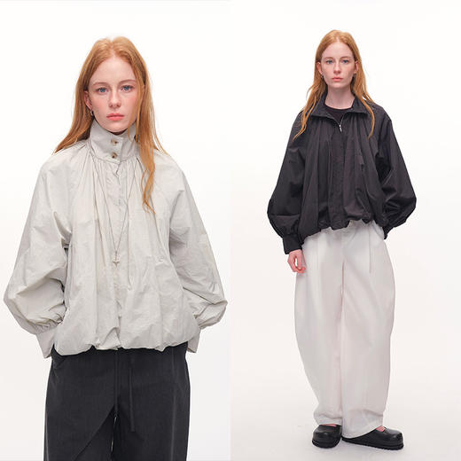 UMILAB｜风之舞*小众氛围美学 皱感肌理造型感廓形花苞外套C1017V 商品图0