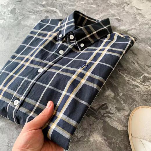 F032343男装春季新款新品时尚撞色格纹纯棉衬衫外套 商品图2