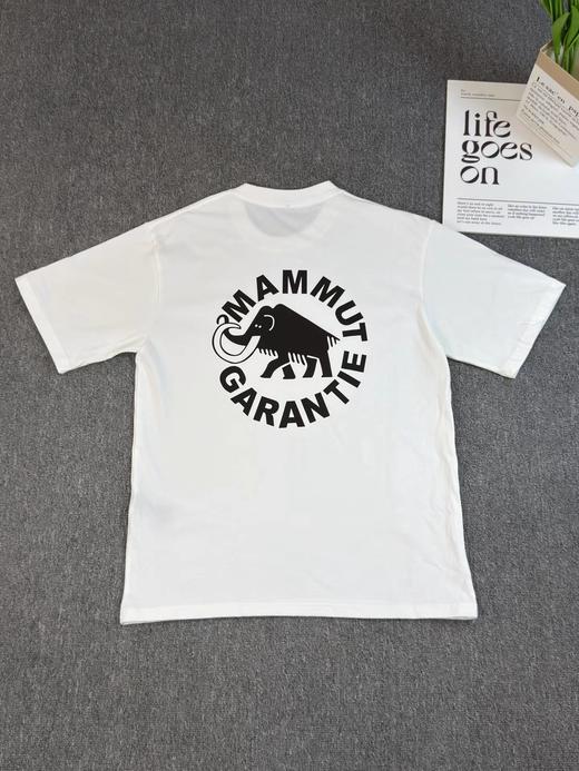 F032350随性慵懒男女同款宽松情侣半袖圆形徽标短袖T恤 商品图7