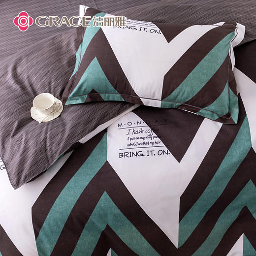 洁丽雅（Grace)巴黎之恋.亲肤磨毛四件套JLY25203 商品图3