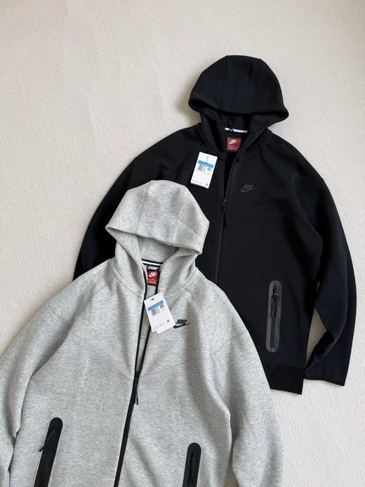 F032380男子全长拉链开襟连帽衫连帽衫针织休闲拼接拉链外套 商品图1