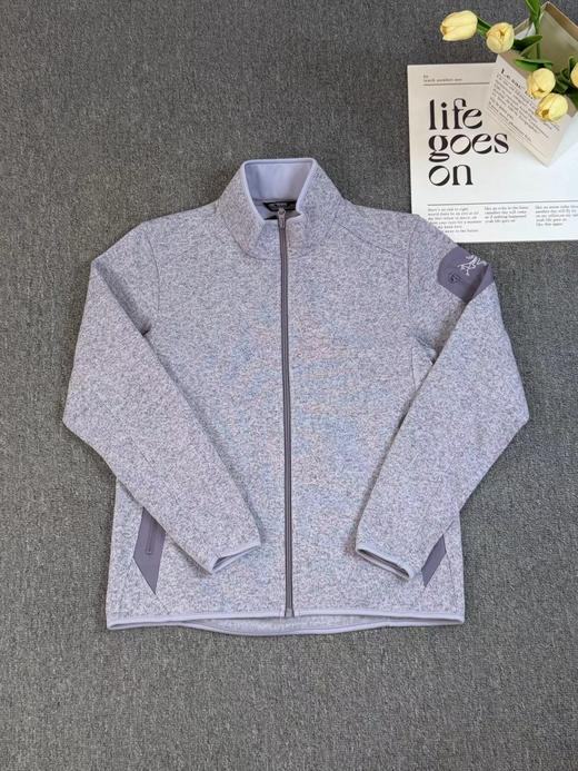 F032349男女立领开衫轻量抓绒外套情侣款户外徒步运动夹克外套 商品图6