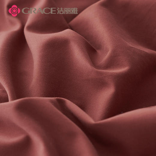 洁丽雅（Grace)宫墙红.全棉轻奢素色磨毛四件套JLY25804 商品图4