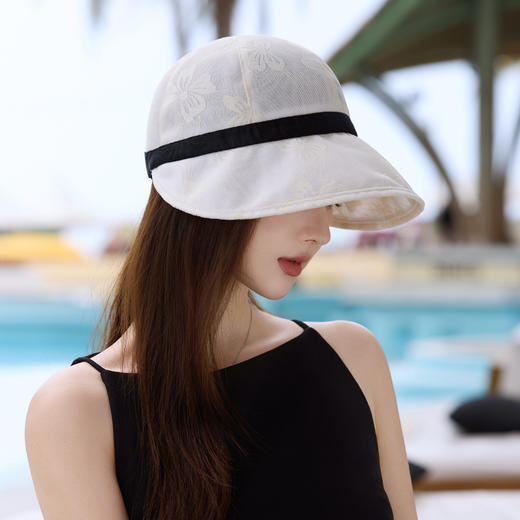 【浅幼 赫本风马术防晒帽】均码，三色可选，防晒值50+，赫本风，优雅文艺，遮阳舒适，轻巧便捷~（72小时发货） 商品图3