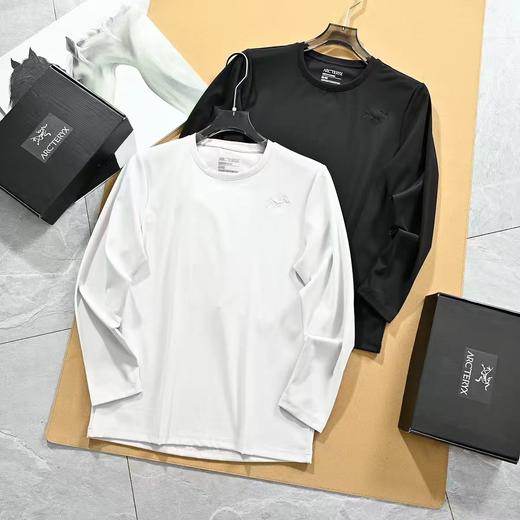 F032316春季新款情侣款弹力运动内搭户外休闲全棉一盒俩件长袖打底衫 商品图3